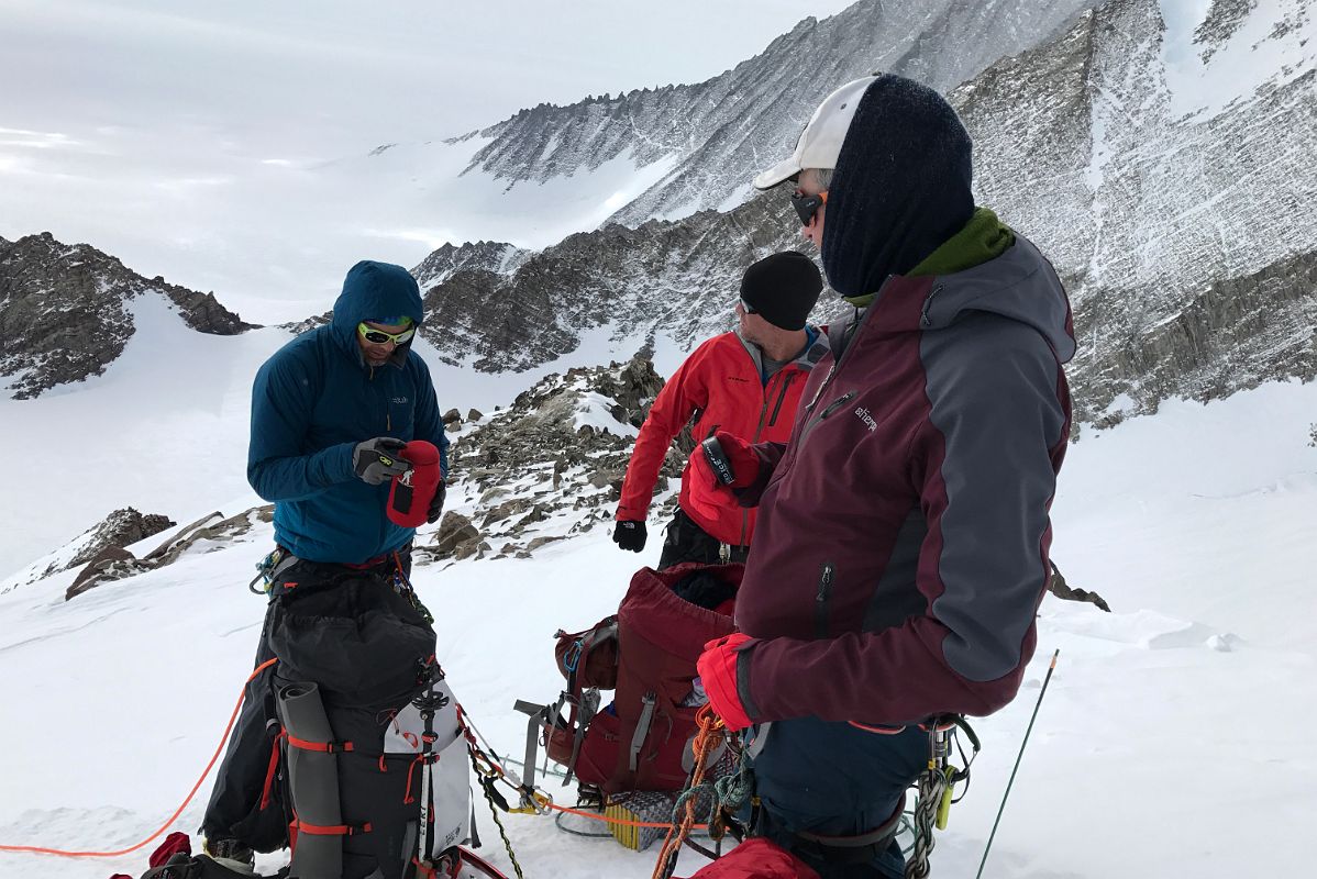 07A Resting At The Top Of The Fixed Ropes On The Climb To Mount Vinson High Camp